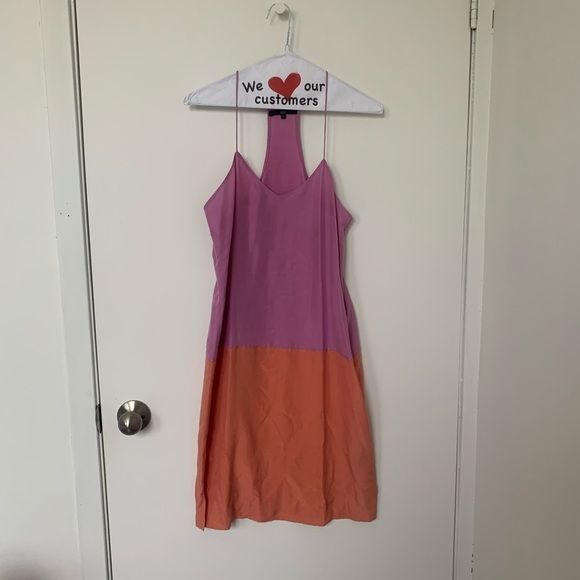 Tibi Color Block Silk Dress - Picture 1 of 2
